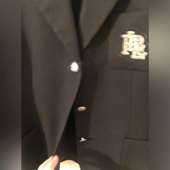RARE Vintage Lauren Ralph Lauren Wool Blazer with Crest - Picture 3 of 12